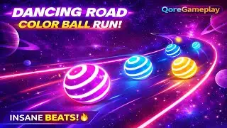 Dancing Road: Color Ball Run! | Music Rhythm & Color Match Gameplay (Android/iOS)