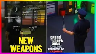 GTA 5 NEW POLICE WEAPONS GAMEPLAY, Telescopic Baton, OUTFIT, Car, COPS N CROOKS, GTA Online Update