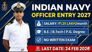 Direct Entry! Join Indian Navy Without Written Exam 🇮🇳 | Salary ₹1.25 Lakhs