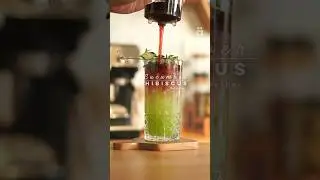 Cucumber Hibiscus Refresher Drink #homecafe #refresher #drink #hibiscus #cucumber