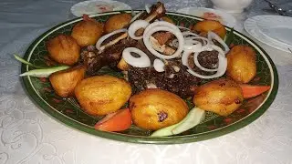 🔥 Live Cooking: Traditional Uzbek Meat with Roasted Potatoes | Simple & Delicious