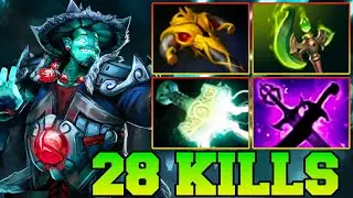 28 Kills + Ultra Kills Storm Spirit Dota 2 Pro Gameplay Guide Item Build Highlights Skills Mid 7.36