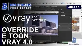 Curso de Vray 4.0 - Aula 07 - Material Override - BIM CURSOS - Sketchup 2019