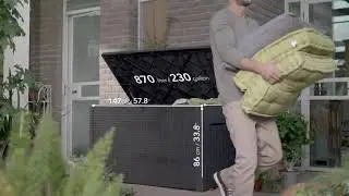 Keter Java XXL 230 Gallon Resin Rattan Look Large Outdoor Storage Deck Box for Patio Furnitu Reviews