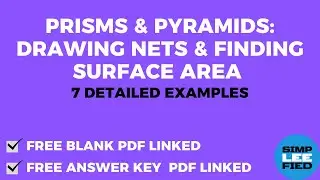 [NJSLA Grade 6] Prisms & Pyramids: Drawing Nets & Finding Surface Area