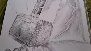 Mjolnir Thor hammer making tutorial...#thor #thorloveandthunder ##mjolnir #hammer #marvel #drawings