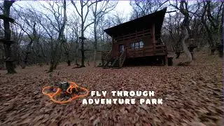 Cinematic FPV Drone Fly Through Adventure Park