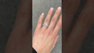 1.20-carat round engagement ring & matching wedding band
