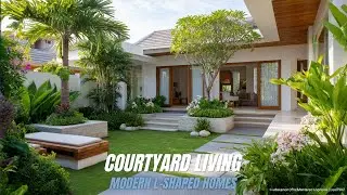Modern Single-Storey Courtyard Homes | L-Shaped Tropical Living Ideas