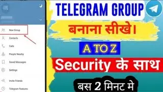 Telegram Group Kaise Banaye Full Setting Ke Sath | Telegram All Group Privacy Settings