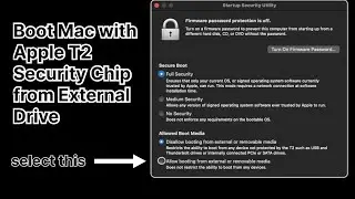 Boot Mac w/ T2 chip from USB/External SSD/HDD