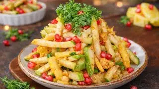 Crunchy guava, carrot & cucumber salad with honey-lime dressing, pomegranate &  peanuts 