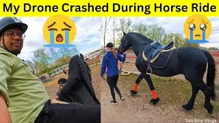 Крушение дрона во время верховой езды: неожиданный поворот событий 😭