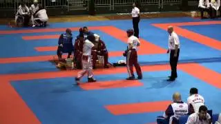 WAKO Kickboxing - EC 2014 - LC -57kg - Berchtold(SUI) - Lebedev(RUS)