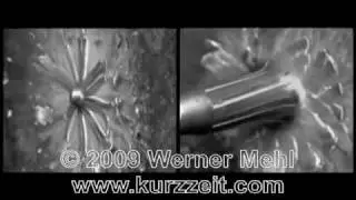 1 million fps Slow Motion video of bullet impacts made by Werner Mehl from Kurzzeit