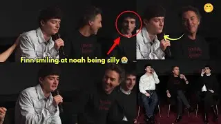 Shawn Levy and Finn smiling while Noah talked about Will Byers&rsquo; internal struggle😭 LMFAO Byler