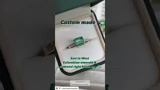 Shop personalized emerald and diamond jewelry custom made emerald cut emerald solitaire accent ring