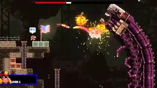 Broforce чужой босс с ракетами