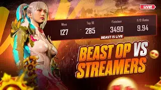 60 SQUAD KILLS CHALLENGE BGMI LIVE WITH BEAST OP 🔥 #bgmi #bgmilive #shortsfeed #shortslive