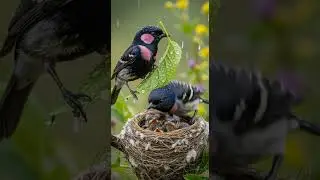 The cute little bird in the wind and rain. Brave and beautiful #birdwatching #naturelovers #wildlife