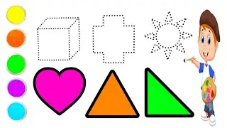 Learn New Shapes Color For Kids | Learn 2D Shapes Song Name Draw For Kids | Shapes song draw kids