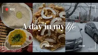 Snowstorm Day ❄️ | Sooji Halwa, Daal Chawal & Cozy Home Vibes🇵🇰🇺🇸