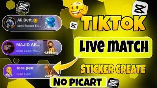 Tiktok live Match sticker create In Capcut on picsart || sticker create In Capcut 