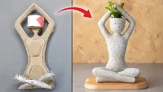 Cardboard Plant Craft Idea /  Plant Craft ideas / Plant Showpiece / Cardboard Showpiece Craft