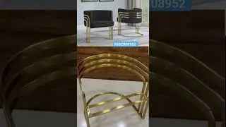 designer chair metal frame | luxury chair metal frame with electro plating