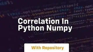 correlation in python numpy