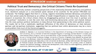 Political Trust and Democracy: the Critical Citizens Thesis Re-Examined