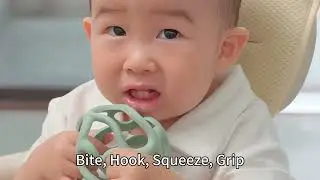 SHOPO KIDS Baby Teething Ball 2025 | Sensory Grip Training 3D Soft Chewable Silicone Infant Teether