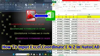 How To input E N Z Excel To Autocad || Excel Se Autocad Per E N Z Kaise Lekar Jate Hai ?