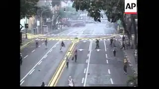 Chavez supporters rioting on the streets of Caracas