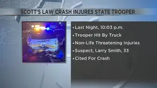 Illinois State Police trooper hurt in Scott's Law-related crash Monday night