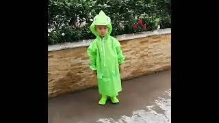 Kid Rain Coat Baby Cartoon 3D Waterproof Raincoat Children Cute Animal Style Raincoat