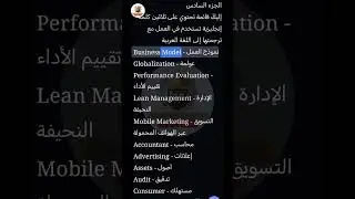 الانجليزية في الاعمال | سلسلة كلمات إنجليزية مترجم الى العربية الجزء 06 | English for Business
