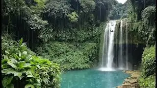 Gentle Rain at a Quiet Waterfall ASMR | Peaceful Nature Sounds for Relaxation