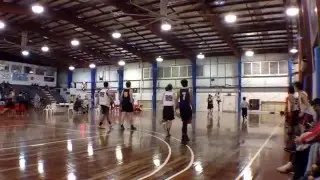 Josh Leaney #97 White Dunk from steal 05062015
