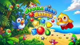 Jewels Bird Rescue (-by Ezjoy) - free offline match 3 puzzle game for Android - gameplay.