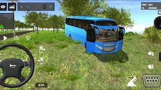 2025 Indonesian Bus Simulator Full Traffic Driving Hill road Offload New Bus Gameplay Video Part 22