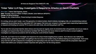 Tinker Tailor LLM Spy: Investigate & Respond to Attacks on GenAI Chatbots