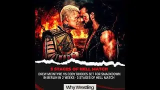 WWE CODY RHODES VS DREW MCINTYRE