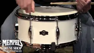 George H. Way 14 x 6.5 Studio Walnut Snare Drum - Matte White