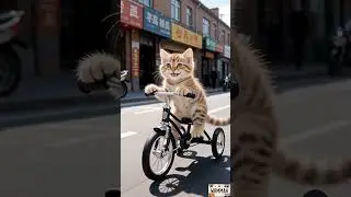 🚲 Little Ride, Big Smile on a Quiet Street | 小小三輪車上的大大笑容 可愛小動物街道時光 🐾🚲