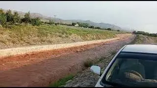 150 Cu flood water passing, in feeding channel towards Khanozai Dam Pishin, Irrigation D Balochistan