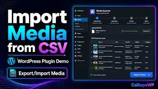 Import WordPress Media from CSV – Export/Import Media Plugin Demo