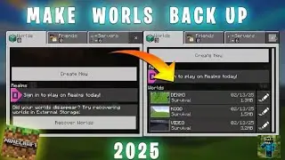 How to make a minecraft world backup👍||Minecraft world backup 👍 2025