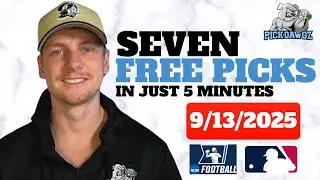 College Football, MLB & UFC Picks & Predictions For Today Saturday 9/13/25 | 7 Picks in 5 Minutes