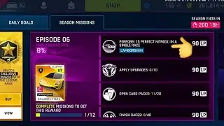 Asphalt 9 : Lambo E6 Missions : 15 Perfect Nitro in Lamborghini